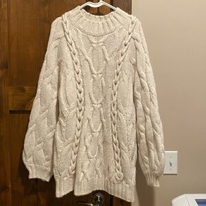 Cable Knit Sweater Dress